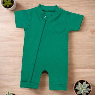 Imagem de Macacão romper verde escuro para bebê básico - Era Uma Vez, Verde escu