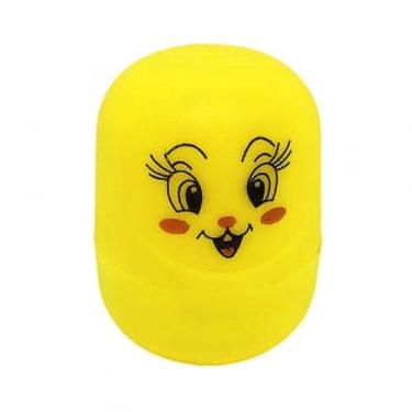 Imagem de Apontador 1 furo com depósito carinhas Kit, Amarelo
