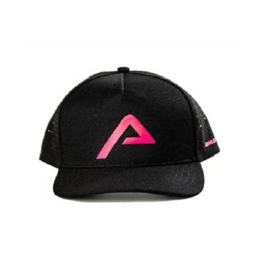 Imagem de Boné Ama Sport Super Cap Com Tela Trucker Preto e Rosa - AMA SPORTS