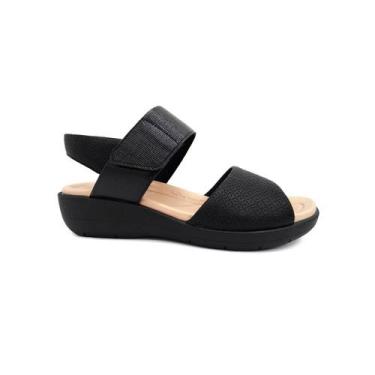 Imagem de Sandalia Piccadilly Anabela Joanete 239016 Preto, 39, Preto