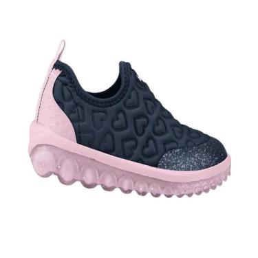 Imagem de Tênis Infantil Bibi Roller 2.0 Menina Coração Azul Com Rosa, Azul mari
