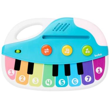 Imagem de Teclado Musical Infantil com Luzes Sons 8 Partituras Brinquedo Educati