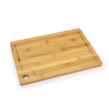 Imagem de Tábua de Corte BAM2833 Retangular com Sulcos em Bambu para Churrasco Marrom Euro Home