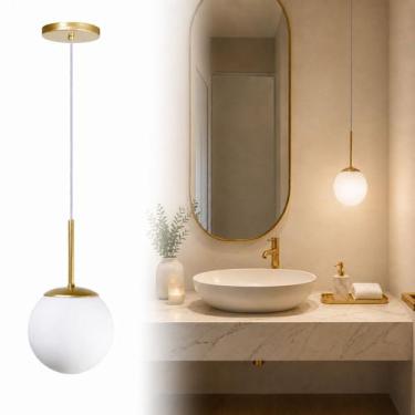 Imagem de Luminária Lustre Jabuticaba Dourado Cama Quarto Sala Lavabo - Iluminar