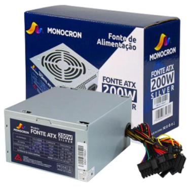 Imagem de Fonte Monocron 200W Office Silver Operação Silenciosa Com 5  Conectore
