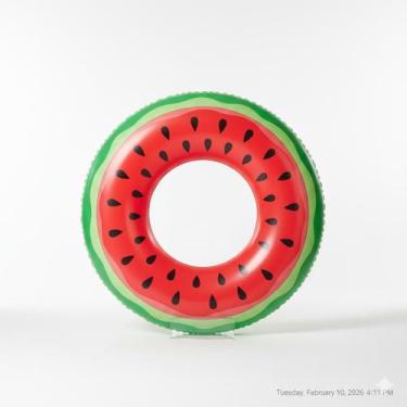 Imagem de Boia Inflável Circular Melancia 60cm Piscina E Praia Kids - IMPORTADO