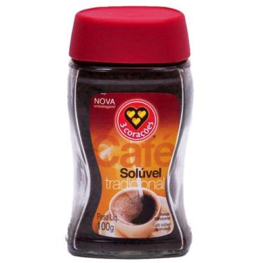 Imagem de Café 3 Corações Solúvel Tradicional com 100g