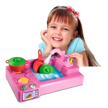 Imagem de Pia Fogão Com Acessórios Infantil Sai Água De Verdade 617 - Lua De Cri
