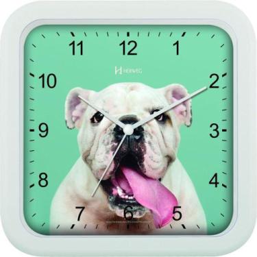 Imagem de Relógio de Parede Branco Cachorro 660114 - Herweg