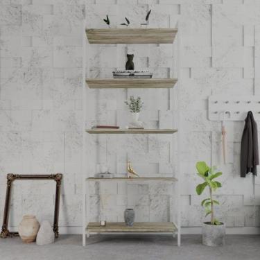 Imagem de Estante de Livros Industrial 80CMX187CM Multiuso 5 Prateleiras Active 