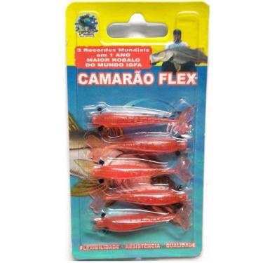 Imagem de Isca Camarão Artificial Flex de 5,5cm - embalagem c/ 5 iscas, 9