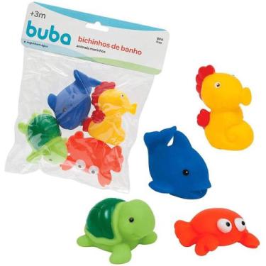 Imagem de Bichinhos para banho animais marinhos card - Buba