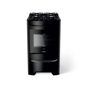 Imagem de Fogão Consul 4 Bocas Com Mesa de Vidro e Grades Individuais Super Estáveis Preto CFO4VBEUNA - Bivolt