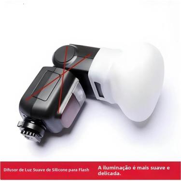 Imagem de Difusor De Flash De Silicone Macio Com Tampa Bounce Dome Para GODOX Ni
