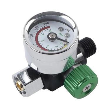 Imagem de Regulador De Pressão De Ar Com Medidor G1/4 (0-140 PSI) Para Pistola D