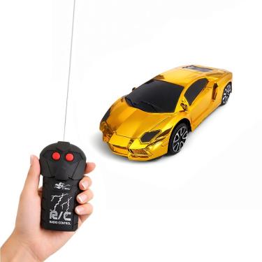 Imagem de Carrinho de Controle Remoto Mini Lamborghini Escala 1:24 com Movimento Frente e Ré Dourado Draik