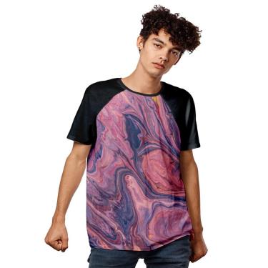 Imagem de Camiseta Tinta Splash Escorrendo Raglan Masculina-Masculino