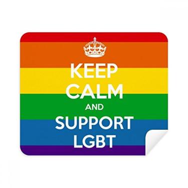 Imagem de Pano de limpeza LGBT bandeira bissexual, arco-íris transgênero, 2 peças, tecido de camurça