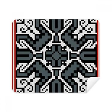 Imagem de Pano de limpeza de tela com textura cinza estilo rússia 2 peças de tecido de camurça