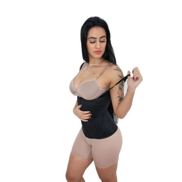 Imagem de Cinta Modeladora 8 Barbatanas Colete Com Alça Para Postura (Modelo 04)