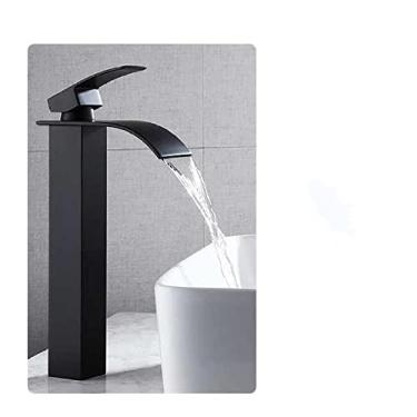 Imagem de Torneira da bacia de ouro e preto da cachoeira torneira de bronze torneira do banheiro torneira da bacia do banheiro torneira misturador torneira quente e fria da pia, 2, China