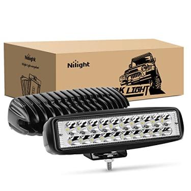 Imagem de Nilight 15031S-B 2 peças 60 W Spot Bar 3000 LM Faróis de neblina LED Off Road para caminhões, Jeep UTV ATV Barco