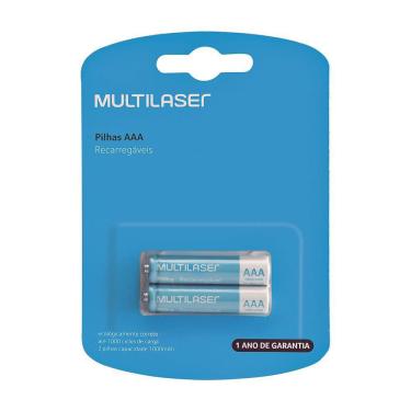 Imagem de Pilhas Recarregáveis Aaa 1000mah - 2 Unidades - Cb051