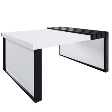 Imagem de Mesa De Centro Safira - Mdf Tx - White/Preto - Decor Móveis