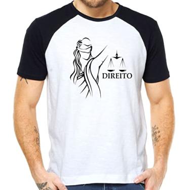 Imagem de Camiseta direito faculdade camisa curso universitário Cor:Preto com Cinza;Tamanho:G