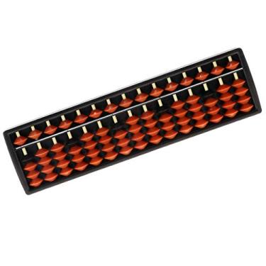 Imagem de Mini ferramenta de cálculo aritmético de abacus de plástico soroban 15 dígitos