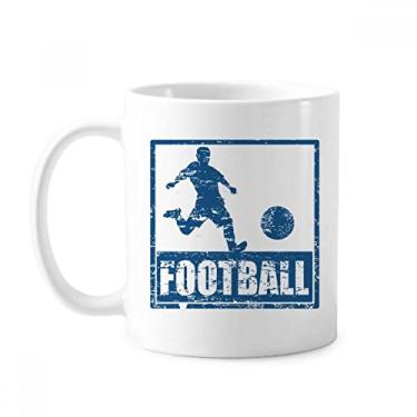 Imagem de Caneca de cerâmica de cerâmica para café e porcelana de cerâmica com jogador de futebol