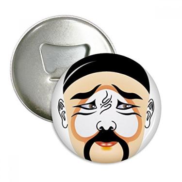 Imagem de Cabeça de Ópera de Peking Zhuihanxin Abridor de Garrafas Ímã de Geladeira Emblema Multifuncional