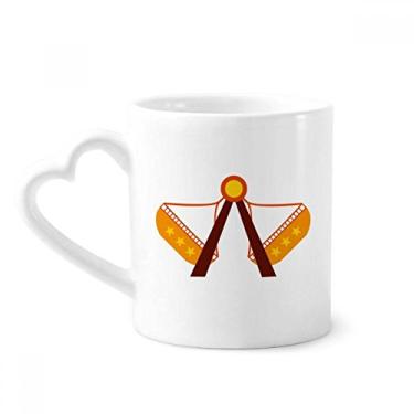 Imagem de Parque de diversões coloridas ilustração caneca café cerâmica copo de coração de vidro