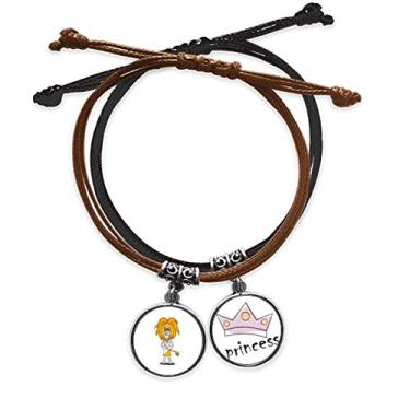 Imagem de DIYthinker Bracelete de chapéu de leão Múmia do Egito Hórus Corda Corrente de Mão Pulseira de Couro Princesa, Não se candidatar