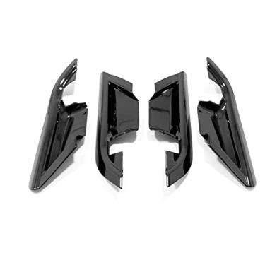 Imagem de Xodouhi Acessórios interiores de carro 4 peças capa de decoração de maçaneta da porta interna apto para Toyota Camry 2018 2019 2020 2021 2022 guarnição da moldura da tigela da porta (piano preto)