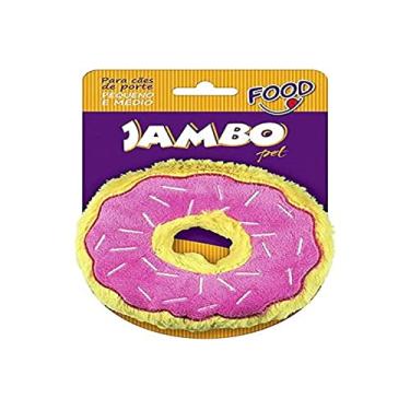 Imagem de JAMBO PET Brinquedo Mordedor Pelucia Food Donut Morango Pequeno Para Cães