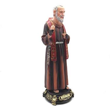 Imagem de Imagem de São Padre Pio Com Luvas Grande Resina 32 cm