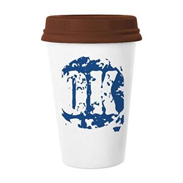Imagem de OK Design redondo ilustração padrão caneca café copo cerâmica copo copo tampa