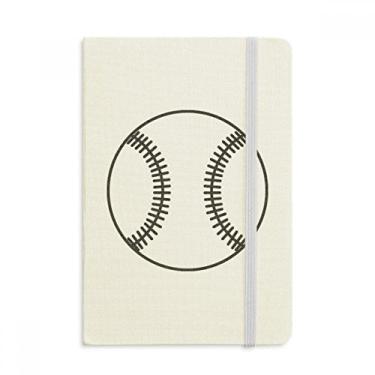 Imagem de Caderno de desenho de linha esportiva de beisebol, capa dura de tecido, diário clássico A5