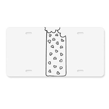 Imagem de DIYthinker Placa de licença em aço inoxidável para decoração de placa de licença de sorvete com contorno preto