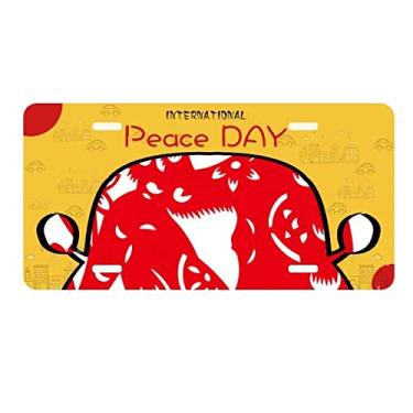 Imagem de DIYthinker Papercut Zodíaco Macaco China Flores placa placa de carro decoração Dia da Paz