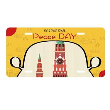 Imagem de DIYthinker Ilustração Rússia Símbolo Nacional Marca Placa Placa Etiqueta Decoração Carro Dia da Paz