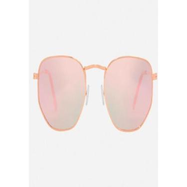 Imagem de Óculos De Sol Uva Hexagonal Rosa Espelhado - Palas Eyewear
