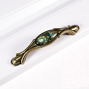 Imagem de Puxadores e puxadores para móveis retrô elegante em bronze vintage para cozinha.
