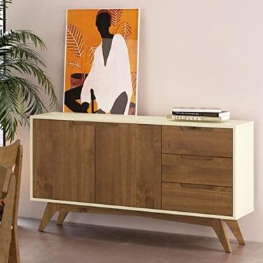 Imagem de Balcão 2 Portas 3 Gavetas Club Artemobili Bege/amêndoa