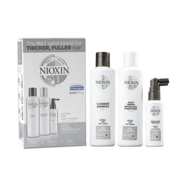 Imagem de Nioxin Trial Kit Sistema 1  Shampoo 150ml + Condicionador 150ml + Leav