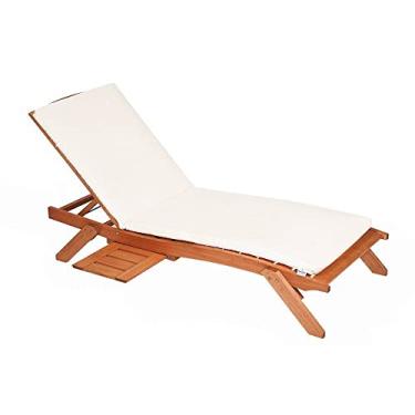 Imagem de Genérico Almofada P/Espreguiçadeira Colchonete Branco 123Organizei - Cadeira Clássica Lavável - Escritório