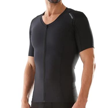 Imagem de Camisa de postura ALIGNMED – camisa masculina com zíper, suporte de postura, compressão, respirável, Preto, Medium