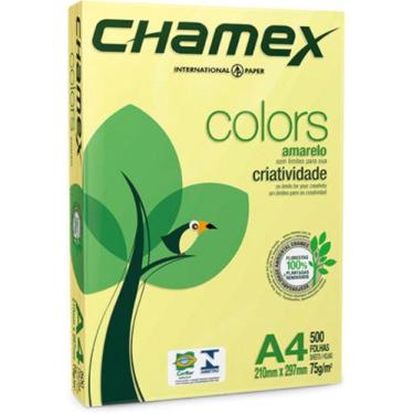 Imagem de Papel Sulfite A4 500Fls Colors Amarelo - Chamex