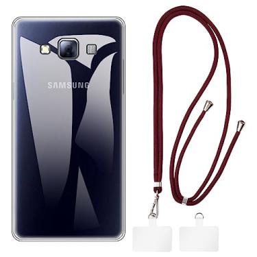 Imagem de Shantime Capa para Samsung Galaxy A5 2015 + cordões universais para celular, pescoço/alça macia de silicone TPU capa protetora para Samsung Galaxy A5 LTE (5 polegadas)